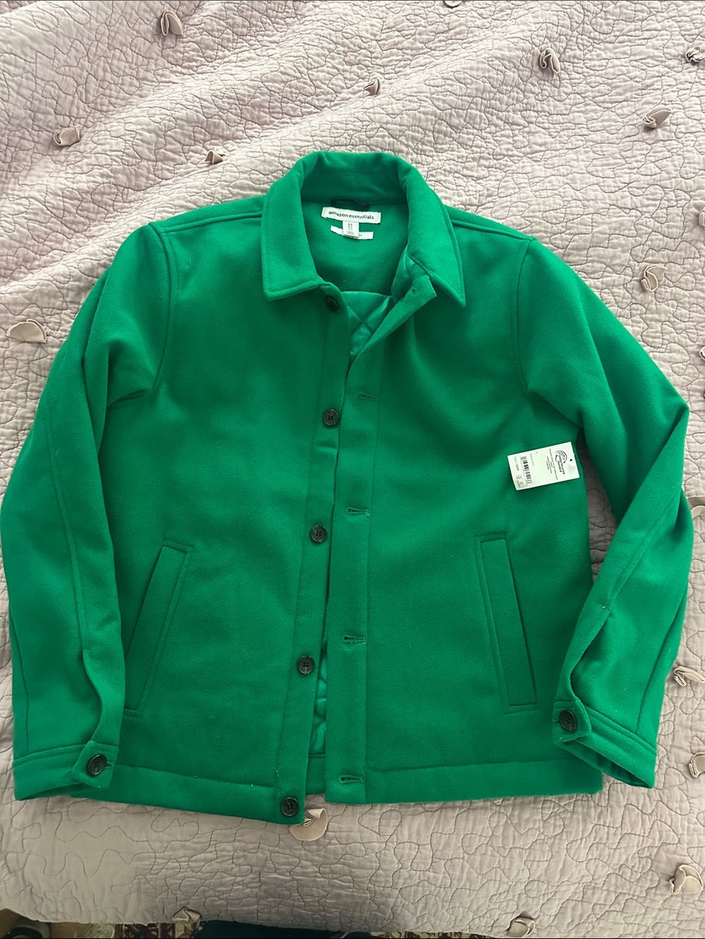 Men's quilted wool blend Button-Up Jacket M/L. NWT